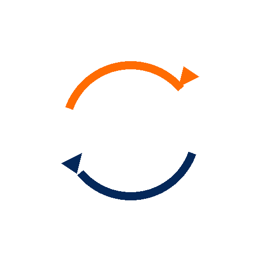 Zwei kreisförmige Pfeile als Refresh-Icon für Synchronisation und Update